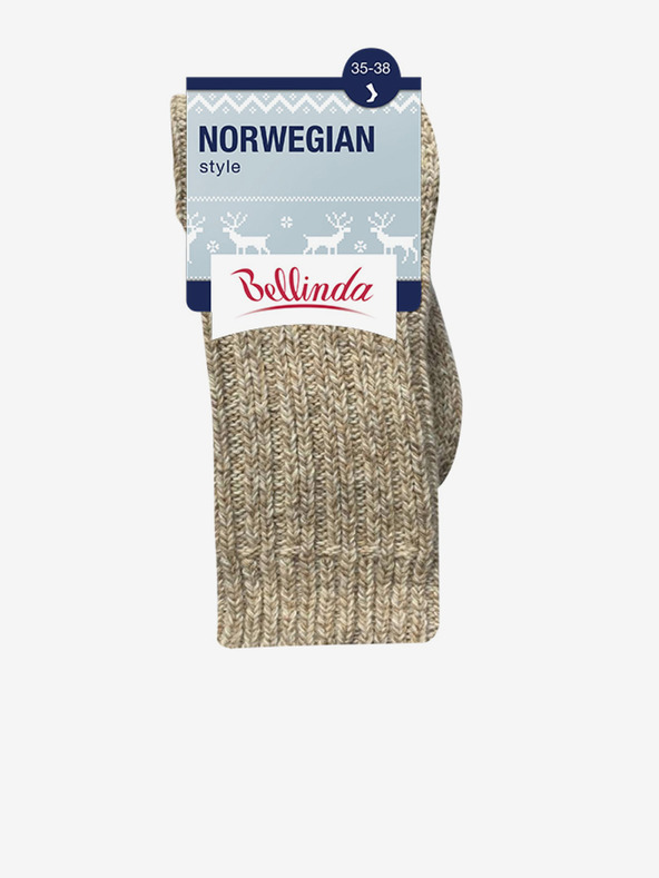 Bellinda Bézs színű uniszex téli zokni Bellinda NORWEGIAN STYLE SOCKS