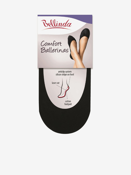 Bellinda Fekete balerina zokni Bellinda COMFORT BALLERINAS zoknik