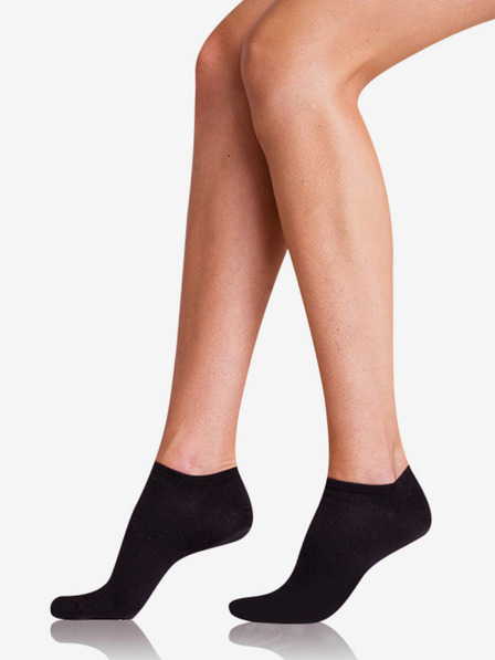 Bellinda Két darab női zokni fekete színben Bellinda COTTON IN-SHOE SOCKS 2x