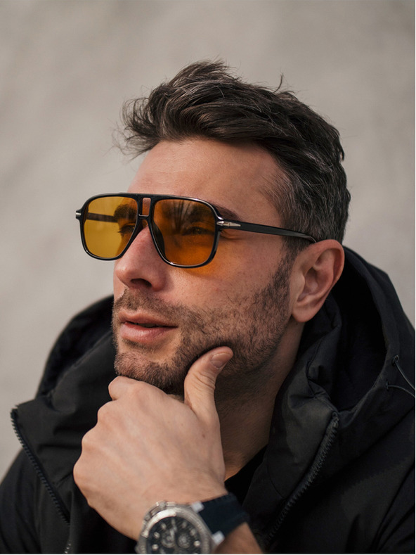 VEYREY VeryRey Ghost Napszemüveg Pilot Narancs