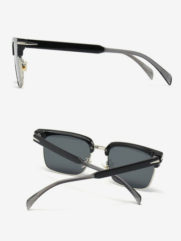 VEYREY Fekete polarizált napszemüveg VeyRey Beckham Stitch