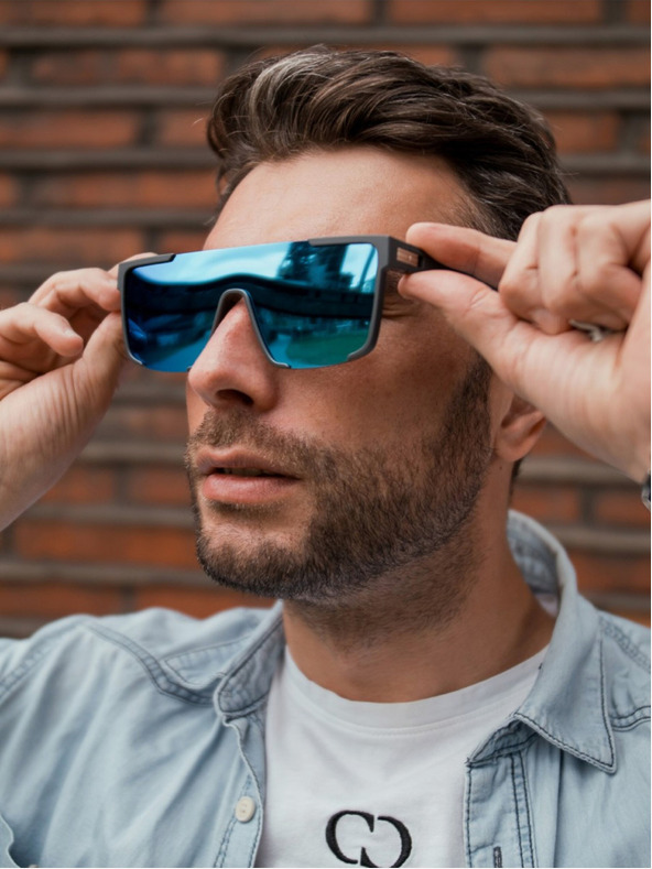 VEYREY VeyRey Napszemüveg Tupirit polarizált félkeretes világoskék lencsék Univerzális