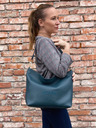 Elega Petrol női bőr kézitáska ELEGA Fancy