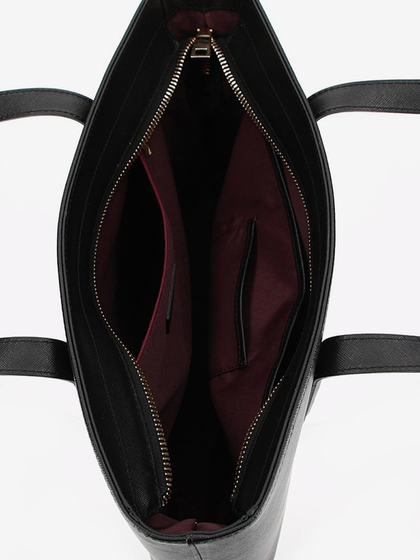 Elega Fekete női bőr kereszttáska ELEGA Simone Gold fekete női bőr keresztbőr kézitáska