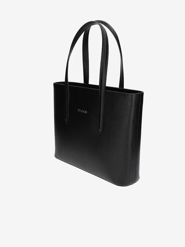 Elega Fekete női bőr kereszttáska ELEGA Simone Gold fekete női bőr keresztbőr kézitáska