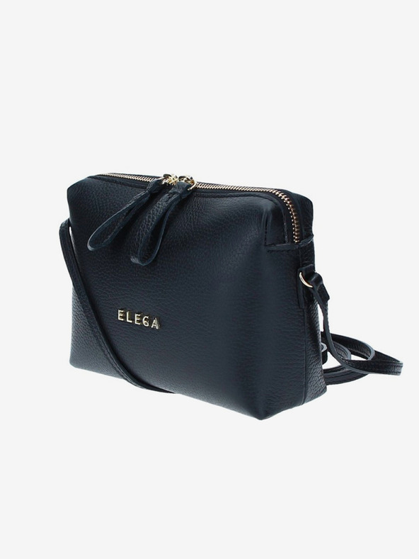 Elega Fekete női bőr kereszttartó kézitáska ELEGA Hillary