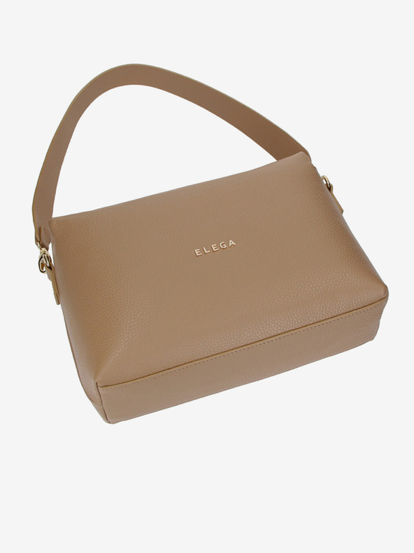 Elega Világosbarna Női bőr kézitáska ELEGA Hills