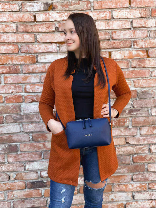 Elega Sötétkék Női bőr Kereszttáska ELEGA Hill Hill