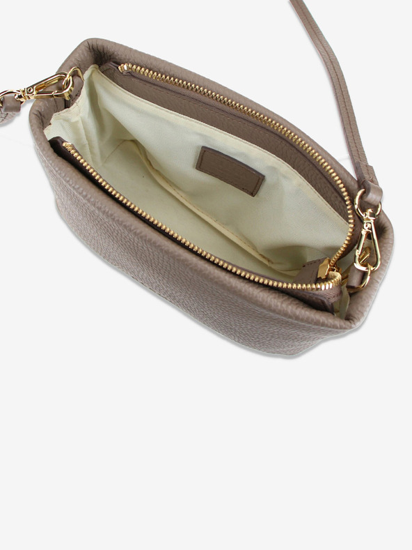 Elega Bézs Női bőr kereszt alakú kézitáska Elega Fluffy bézs