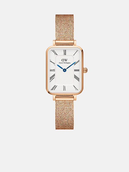 Daniel Wellington Rózsaszín és arany női Daniel Wellington hálós Quadro Melrose karóra
