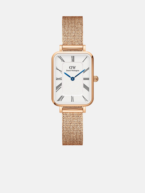 Daniel Wellington Rózsaszín és arany női Daniel Wellington hálós Quadro Melrose karóra