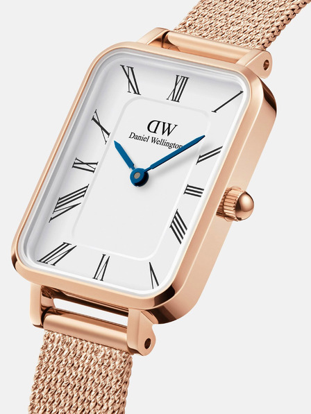 Daniel Wellington Rózsaszín és arany női Daniel Wellington hálós Quadro Melrose karóra