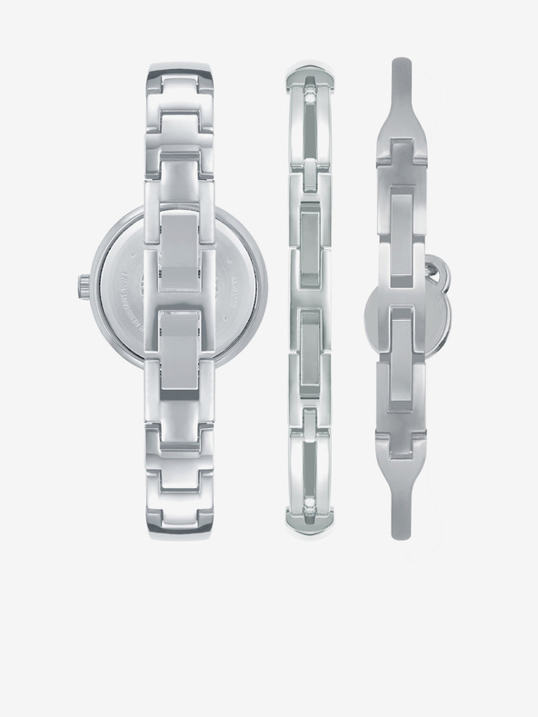 Anne Klein Anne Klein óra és karkötő szett ezüst színben