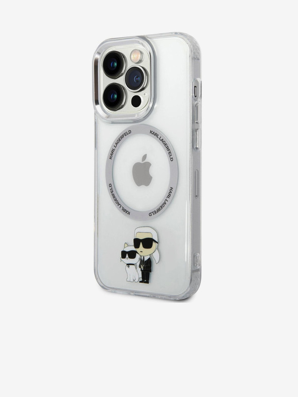 Karl Lagerfeld IML Karl és Choupette NFT MagSafe hátlapi borító iPhone 15 Pro készülékhez Átlátszó Karl Lagerfeld Karl Lagerfeld