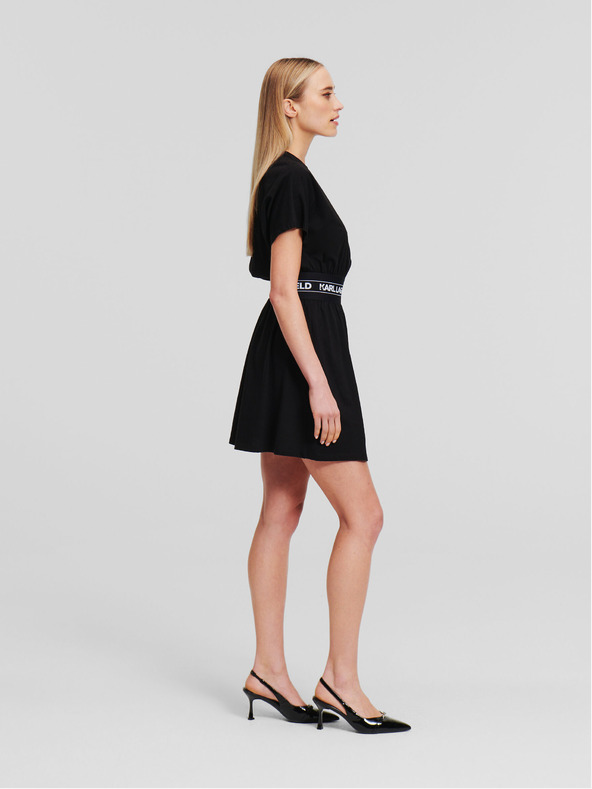 Karl Lagerfeld Fekete női ruha KARL LAGERFELD Logo