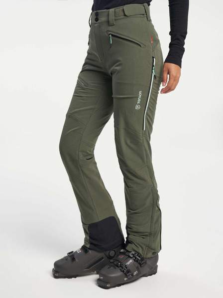 Tenson Női TENSON Touring Softshell nadrág W sötét khaki