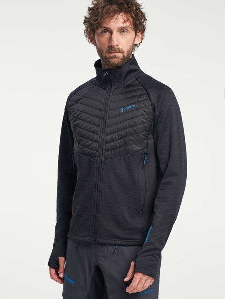 Tenson Férfi funkcionális kapucnis pulóver TENSON Touring Midlayer M fekete