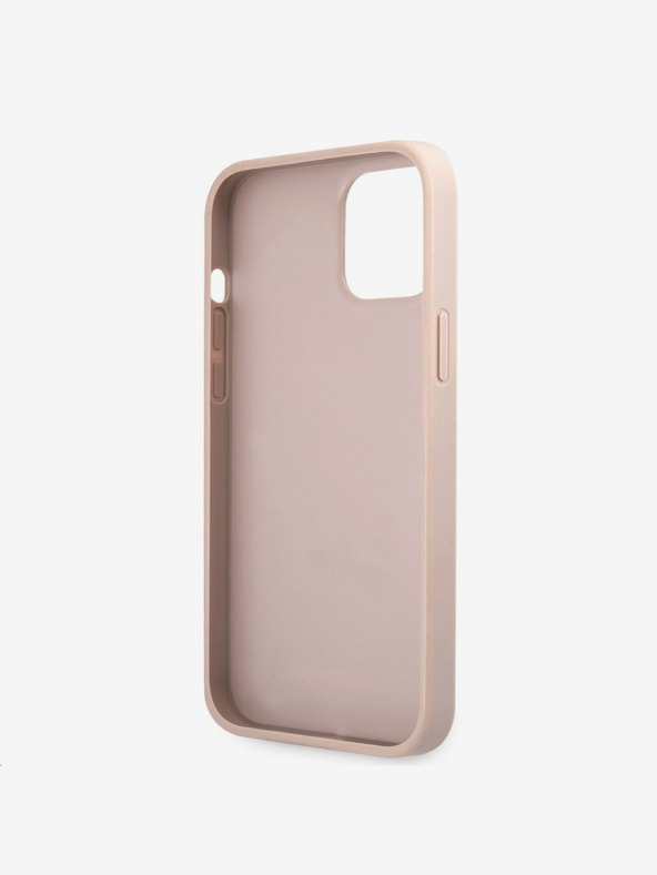 Guess PU 4G Metal Logo Zadní Kryt pro iPhone 12/12 Pro Pink Telefontok