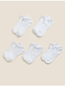 Marks & Spencer Öt pár női sportzokni készlet fehér színben Marks & Spencer Trainer Liners™