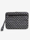 DKNY DKNY PU bőrből készült kockás mintás és csíkos notebook borító 13/14 Fekete"