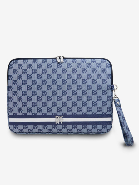 DKNY DKNY PU bőr kockás mintás és csíkos notebook borító 13/14 Kék"