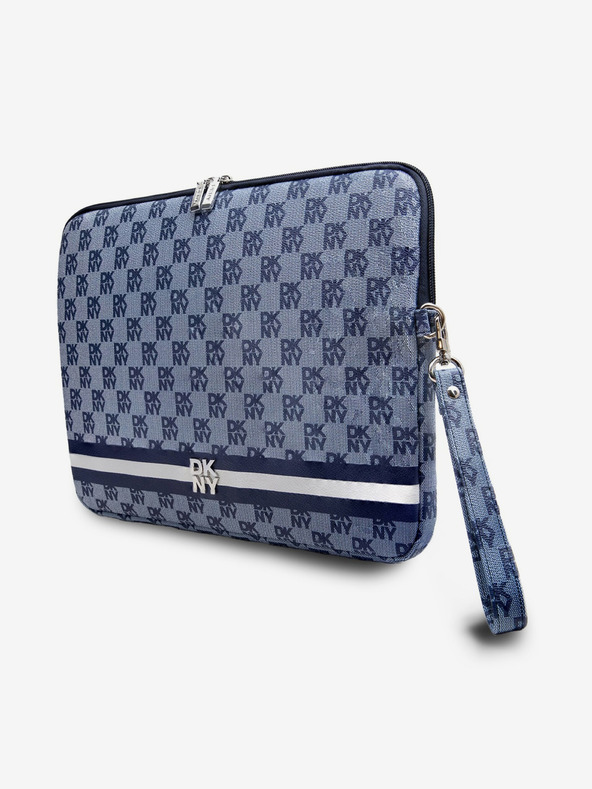 DKNY DKNY PU bőr kockás mintás és csíkos notebook borító 13/14 Kék"