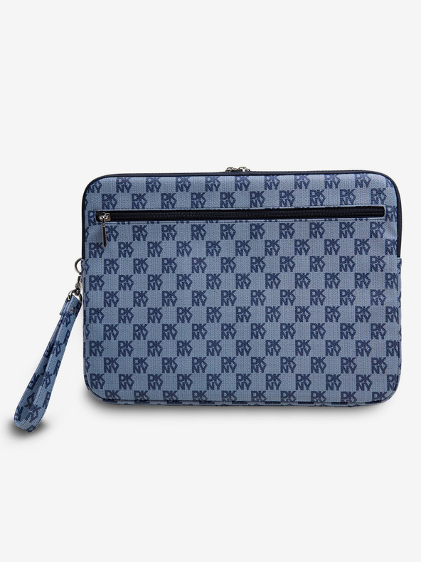 DKNY DKNY PU bőr kockás mintás és csíkos notebook borító 13/14 Kék"