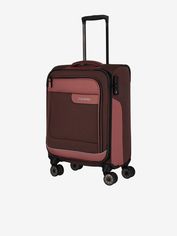 Travelite Rózsaszín és barna Travelite Viia 4w S utazótáska