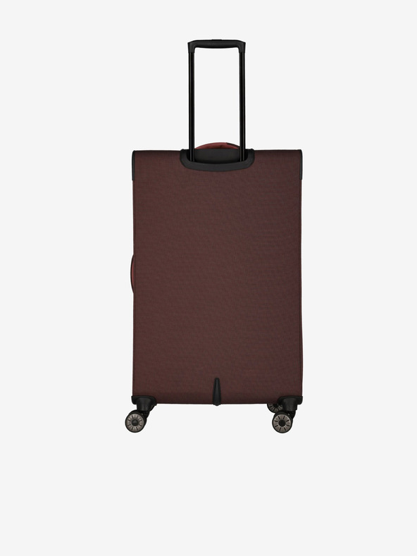 Travelite Rózsaszín és barna Travelite Viia 4w L bőrönd