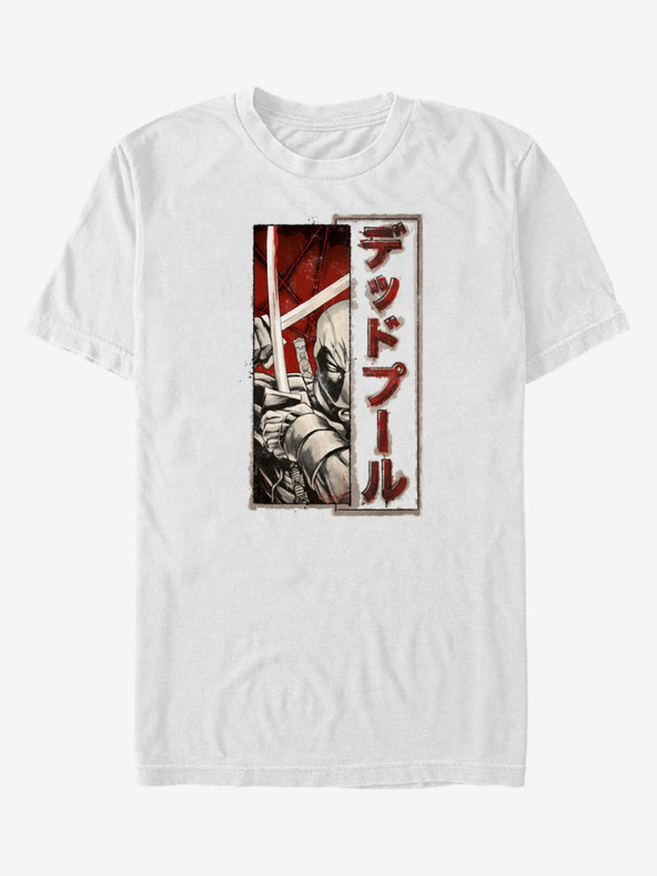 ZOOT.Fan Fehér uniszex póló ZOOT.Fan Marvel Deadpool Deadpool Sword Kanji