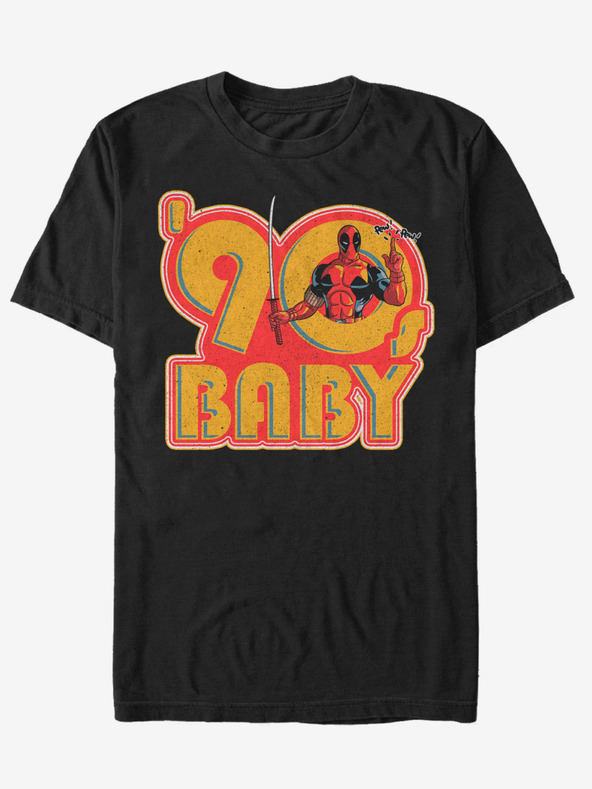 ZOOT.Fan Fekete Férfi póló ZOOT.Fan Marvel 90-es évek Baby