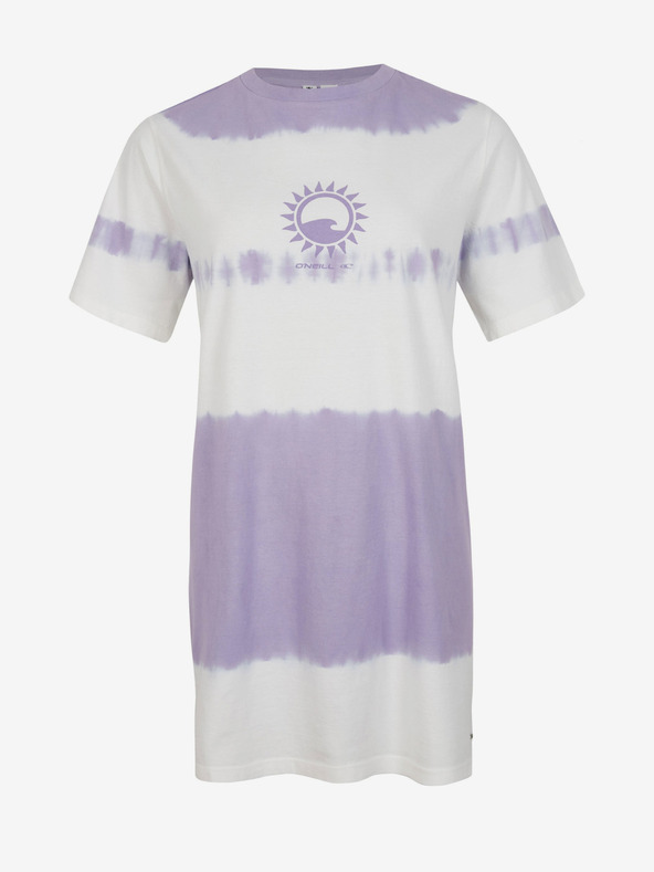 O'Neill Lila-fehér női mintás O'Neill WOW T-SHIRT FELSŐRUHÁZ
