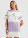 O'Neill Lila-fehér női mintás O'Neill WOW T-SHIRT FELSŐRUHÁZ