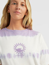 O'Neill Lila-fehér női mintás O'Neill WOW T-SHIRT FELSŐRUHÁZ