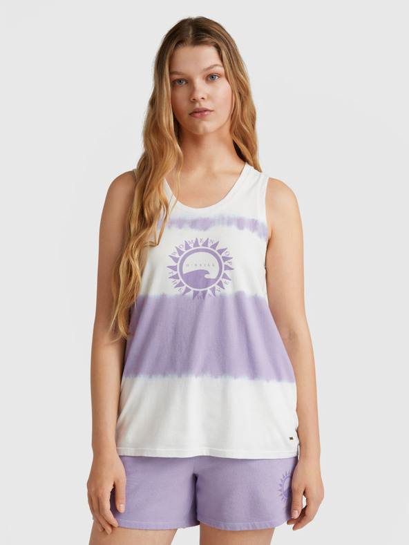 O'Neill Lila-fehér női O'Neill WOW TANKTOP mintás O'Neill WOW TANKTOP páncéling