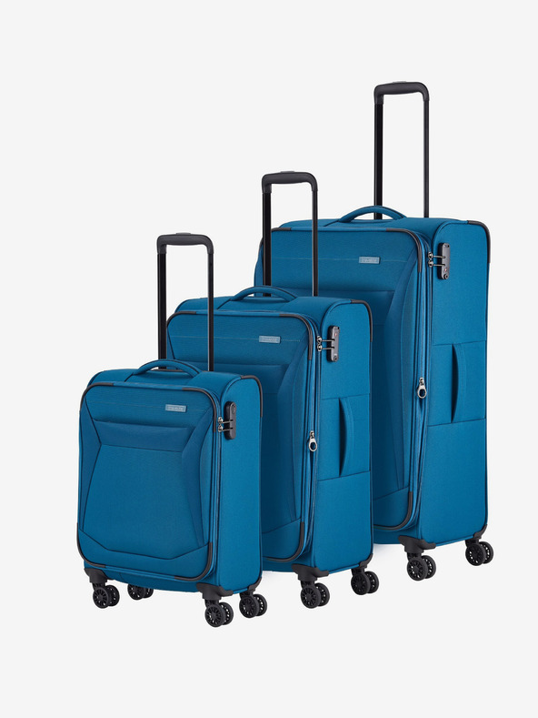 Travelite Három darabos Travelite Chios S,M,L Petrol utazóbőrönd készlet