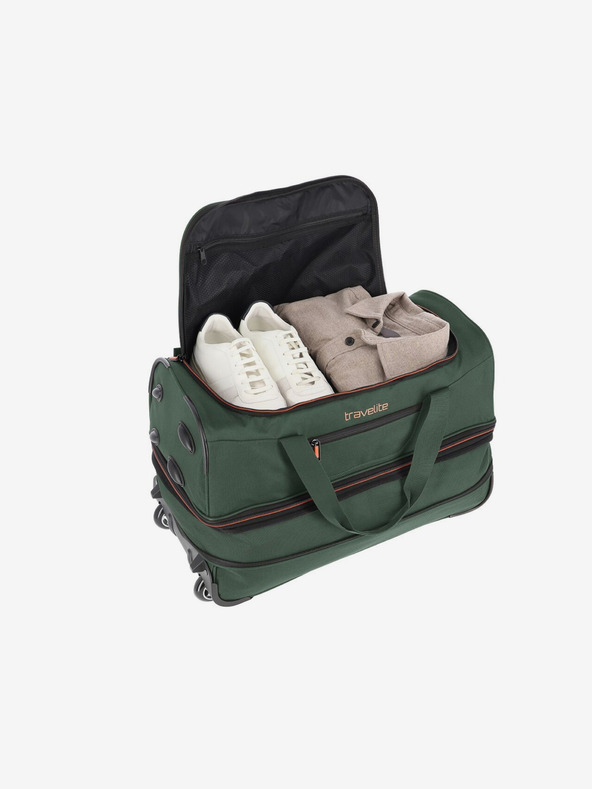 Travelite Sötétzöld Travelite Basics kerekes düftin táska S