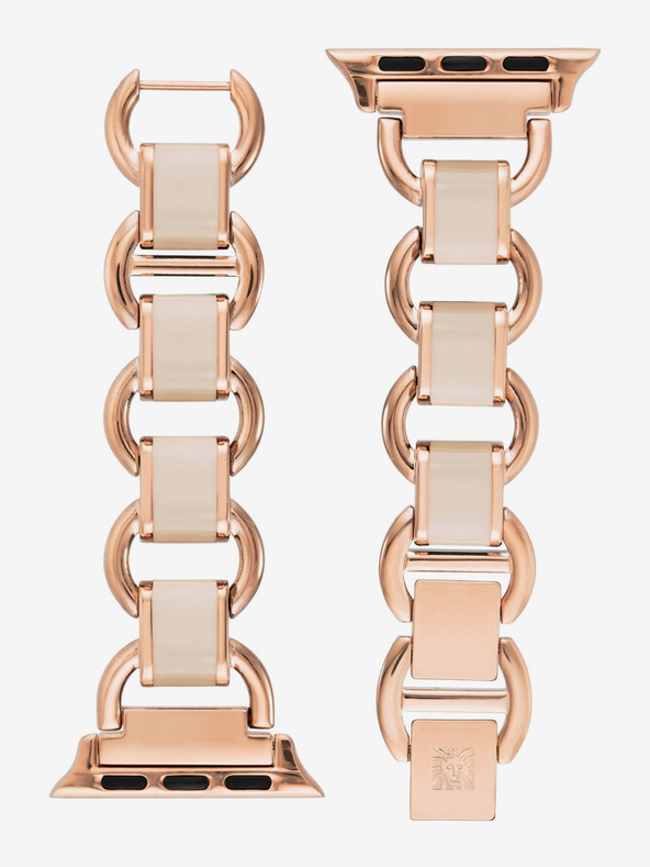 Anne Klein Női szíj az Apple Watch 42/44/45/ultra 49mm-es órájához rózsaaranyból Anne Klein