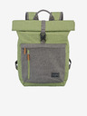 Travelite Szürke és zöld Travelite Basics Roll-up hátizsák (35 l)
