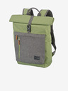 Travelite Szürke és zöld Travelite Basics Roll-up hátizsák (35 l)