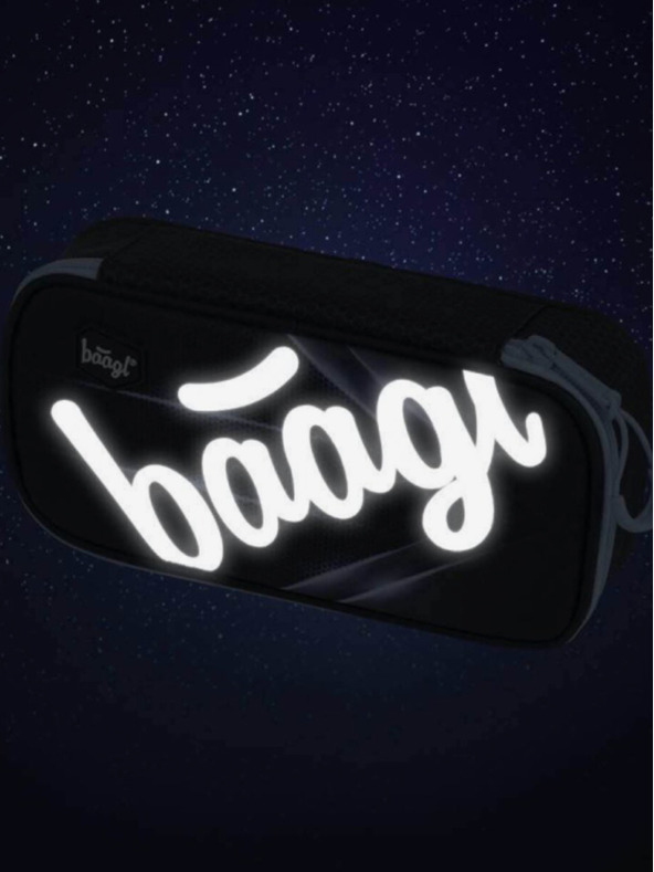 BAAGL  Fekete iskolai tolltartó skate kékfény Baagl