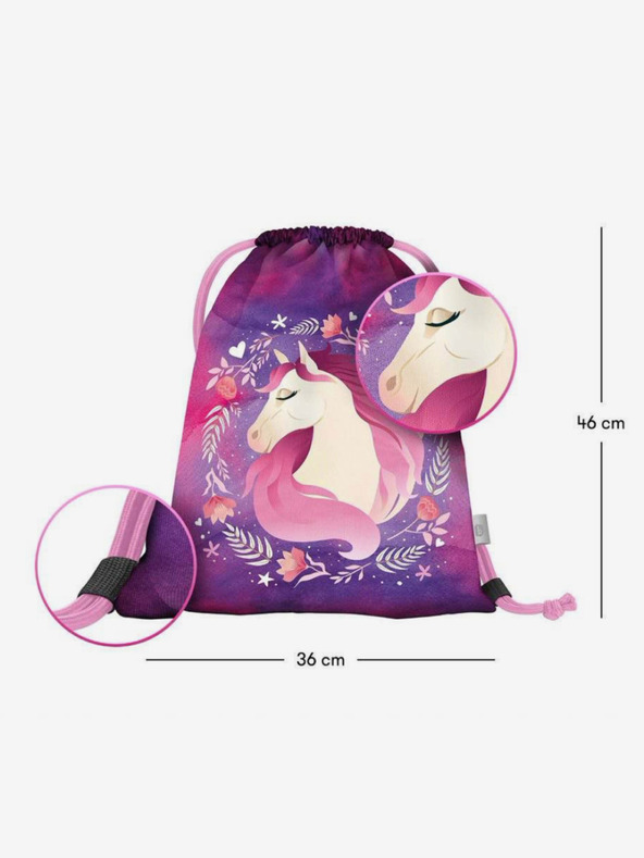 BAAGL  Lila iskolai szett Ergo - aktatáska, tolltartó, táska Baagl Horse