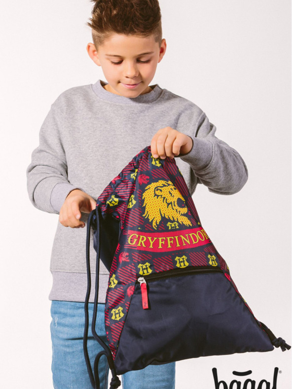 BAAGL  Piros és kék Baagl Harry Potter Gryffindor iskolatáska zsebbel