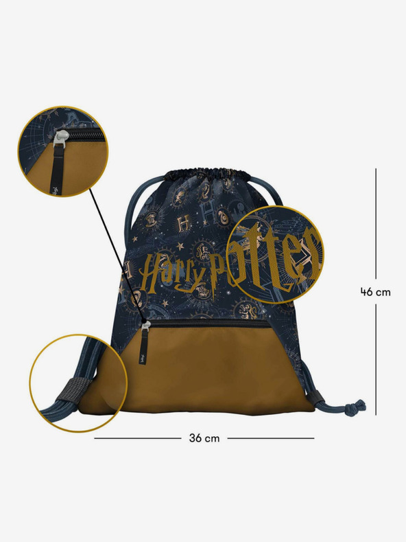 BAAGL  Fekete táska zsebbel Baagl Harry Potter Harry Potter Roxfort