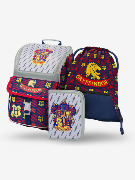 BAAGL  Piros és kék iskolai szett - aktatáska, tolltartó, táska Baagl Zippy Harry Potter Griffendél