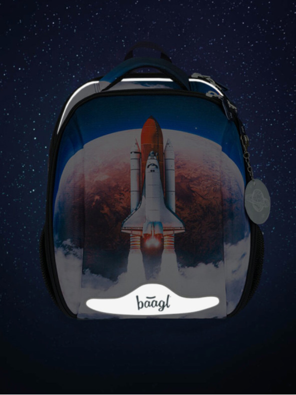 BAAGL  Kék iskolatáska Baagl Shelly Space Shuttle Space Shuttle