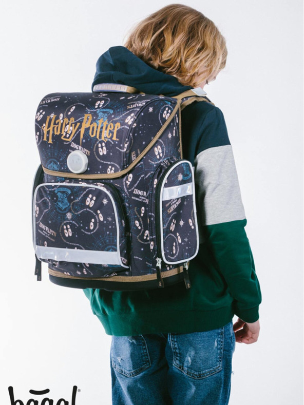 BAAGL  Kék iskolatáska Ergo Baagl Harry Potter Pobertův Plánek