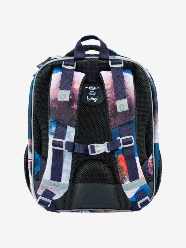 BAAGL  Kék iskolai szett - aktatáska, tolltartó, táska Baagl Shelly Space Shuttle