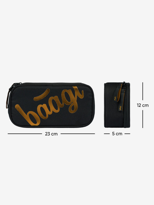 BAAGL  Fekete iskolai tolltartó Baagl Metallic Bronze