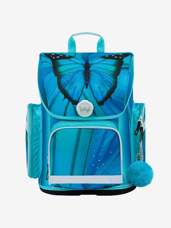 BAAGL  Kék iskolai szett Ergo - aktatáska, tolltartó, táska Baagl Butterfly
